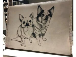 ドロシーとエックス　イラスト描いてもらいました。