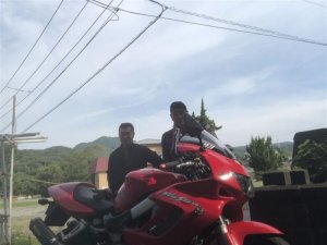 親友の命日に墓参りツーリングしました。