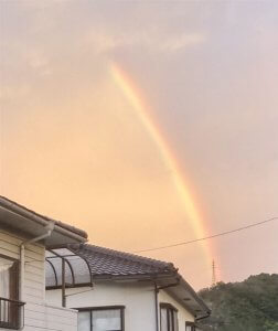 現場近くで虹を見ました！
