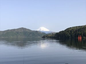 芦ノ湖にて